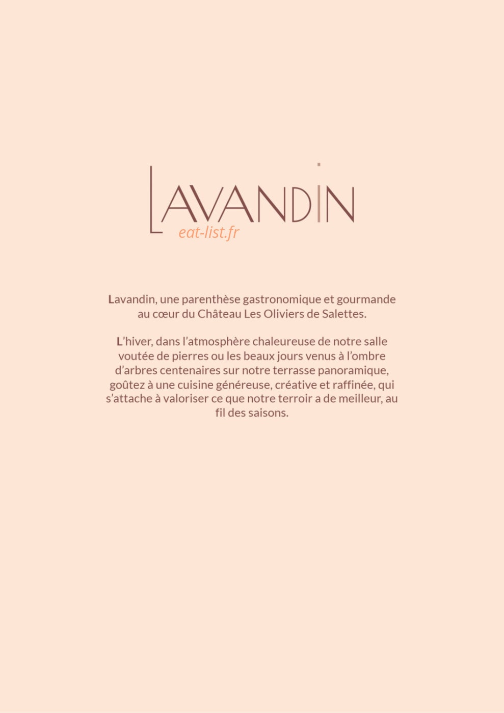 Lavandin — carte page 1