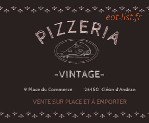 Pizzeria Vintage — carte page 1