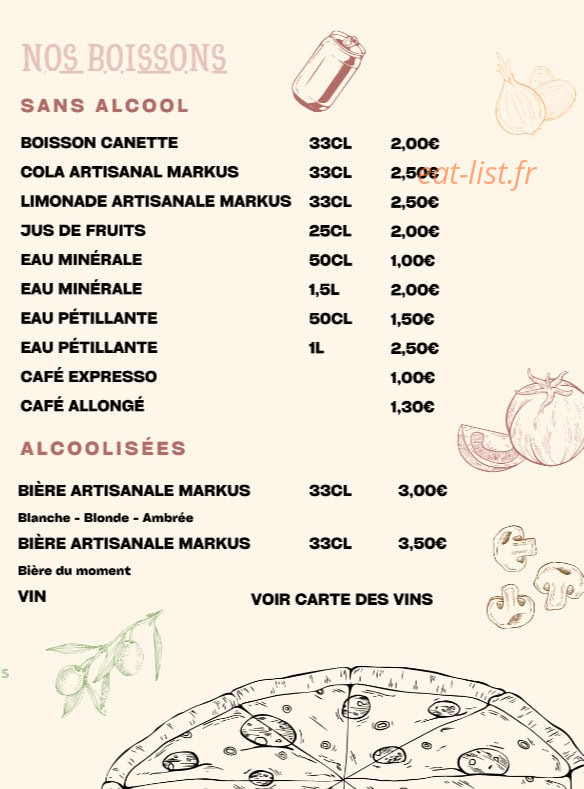 Pizzeria Vintage — carte page 4