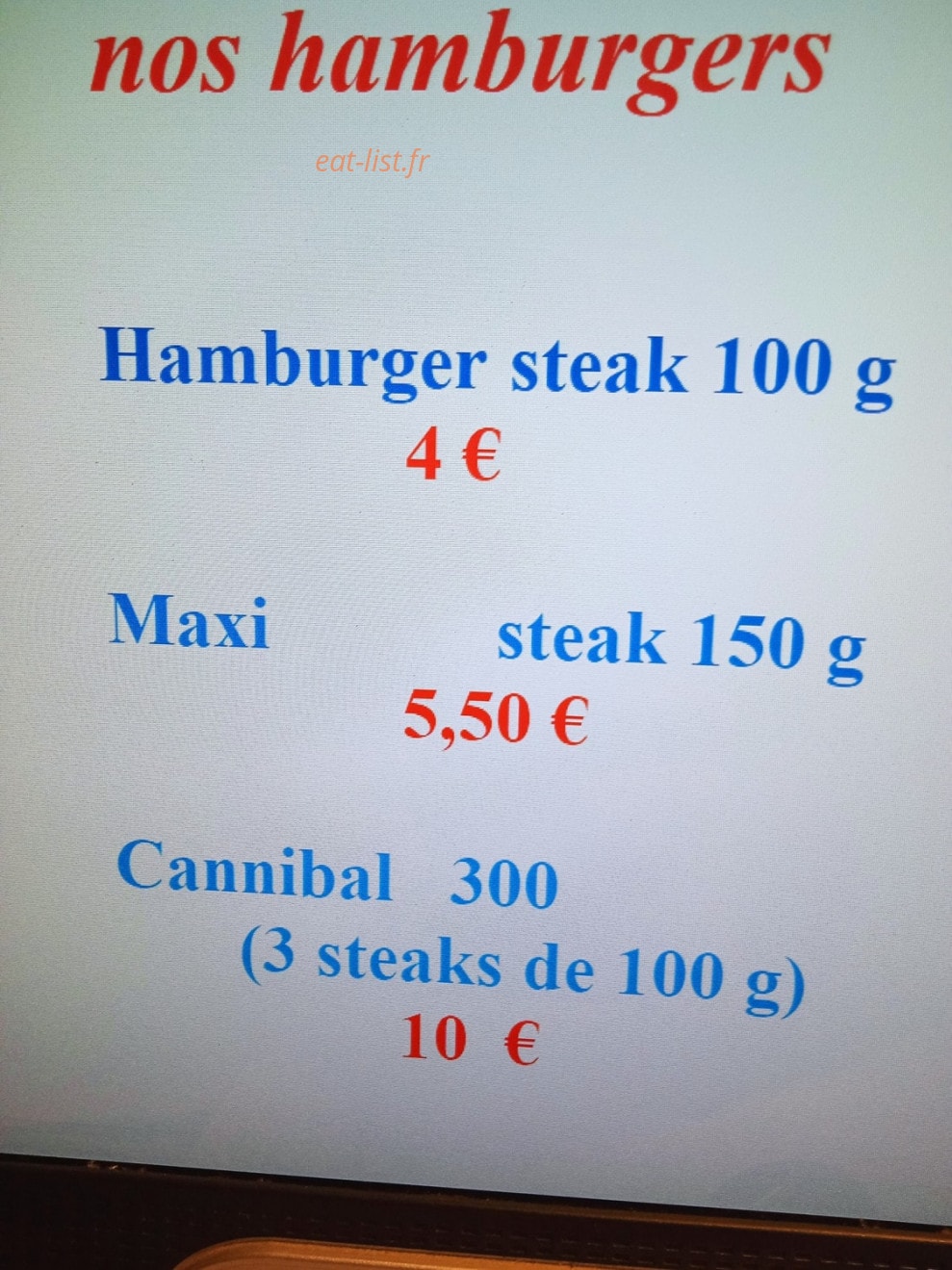 Snack sur le pouce — carte page 3