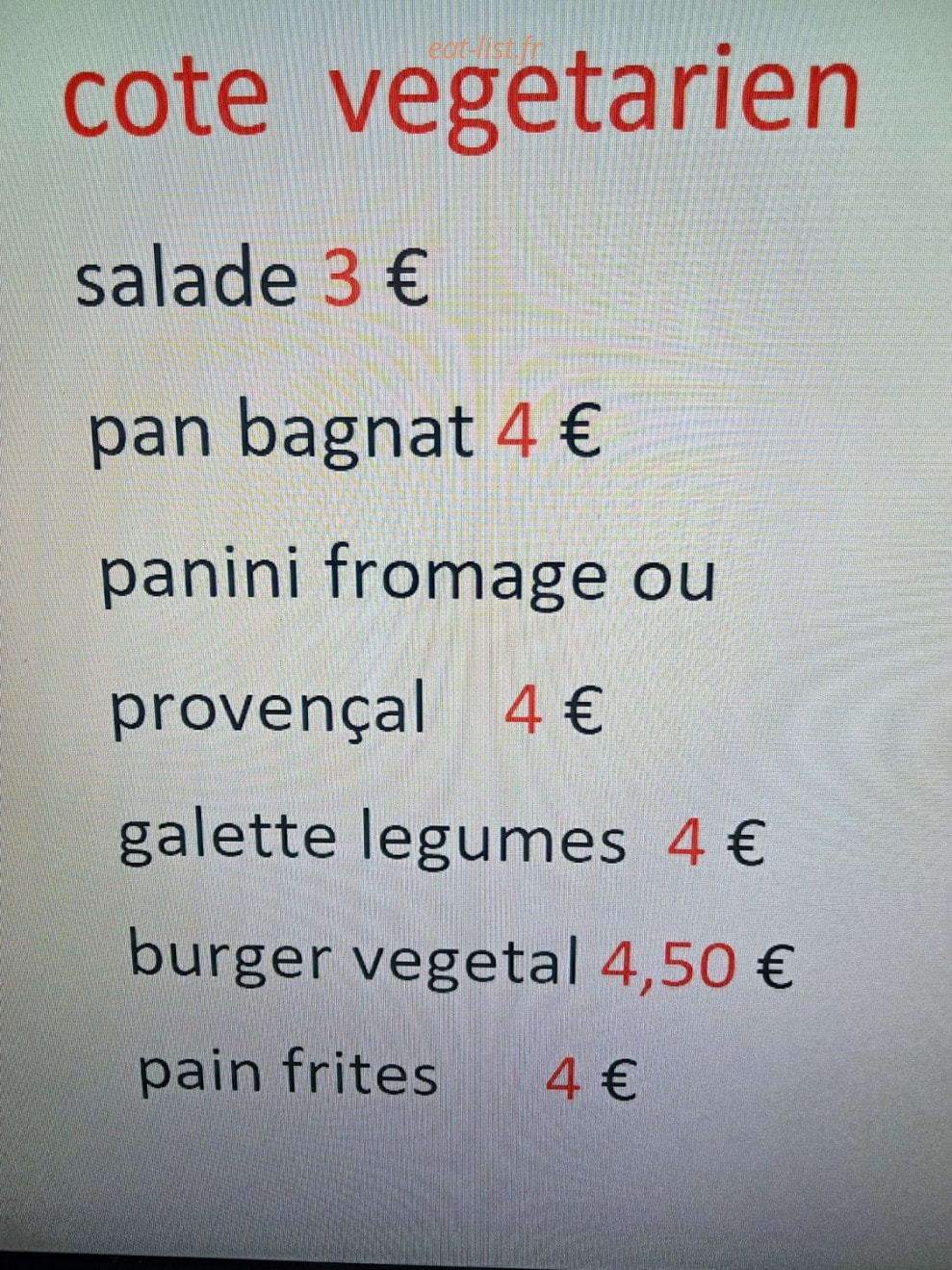 Snack sur le pouce — carte page 2