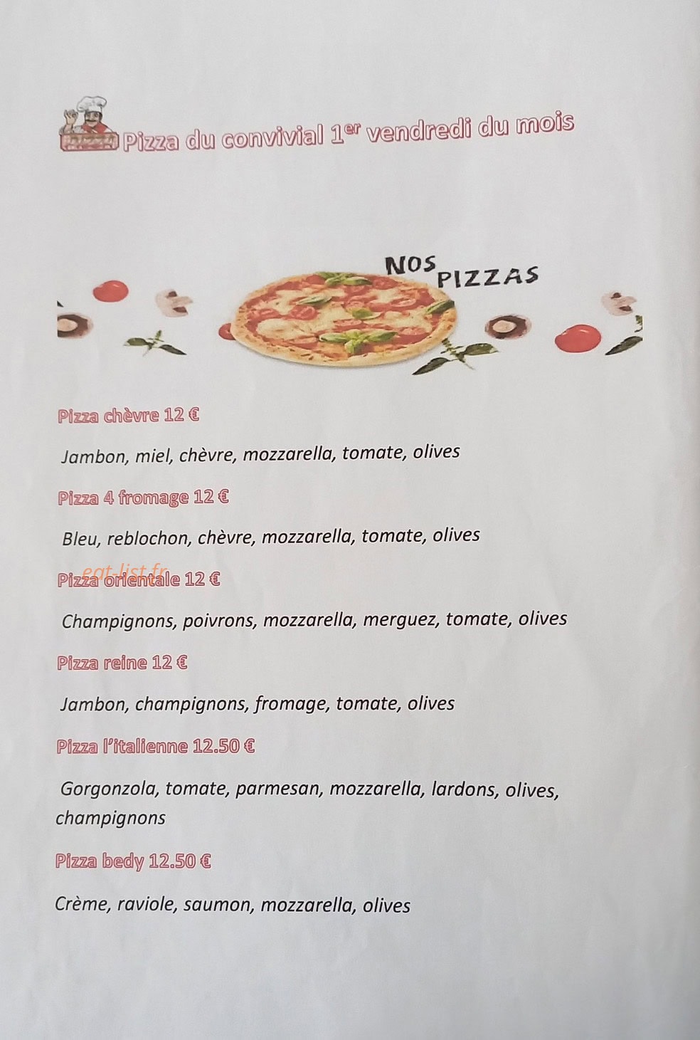 Au Convivial — carte page 2