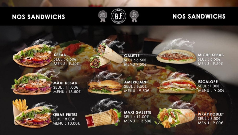 Bawi Food — carte page 4
