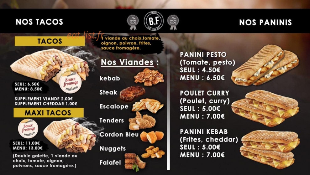 Bawi Food — carte page 5