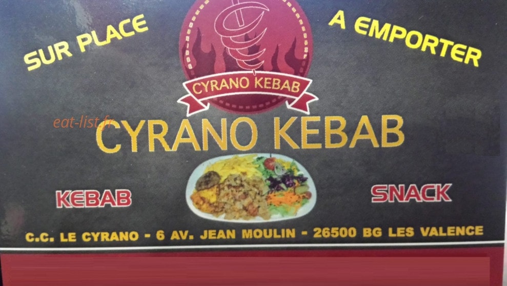 Cyrano Kebab — carte page 1