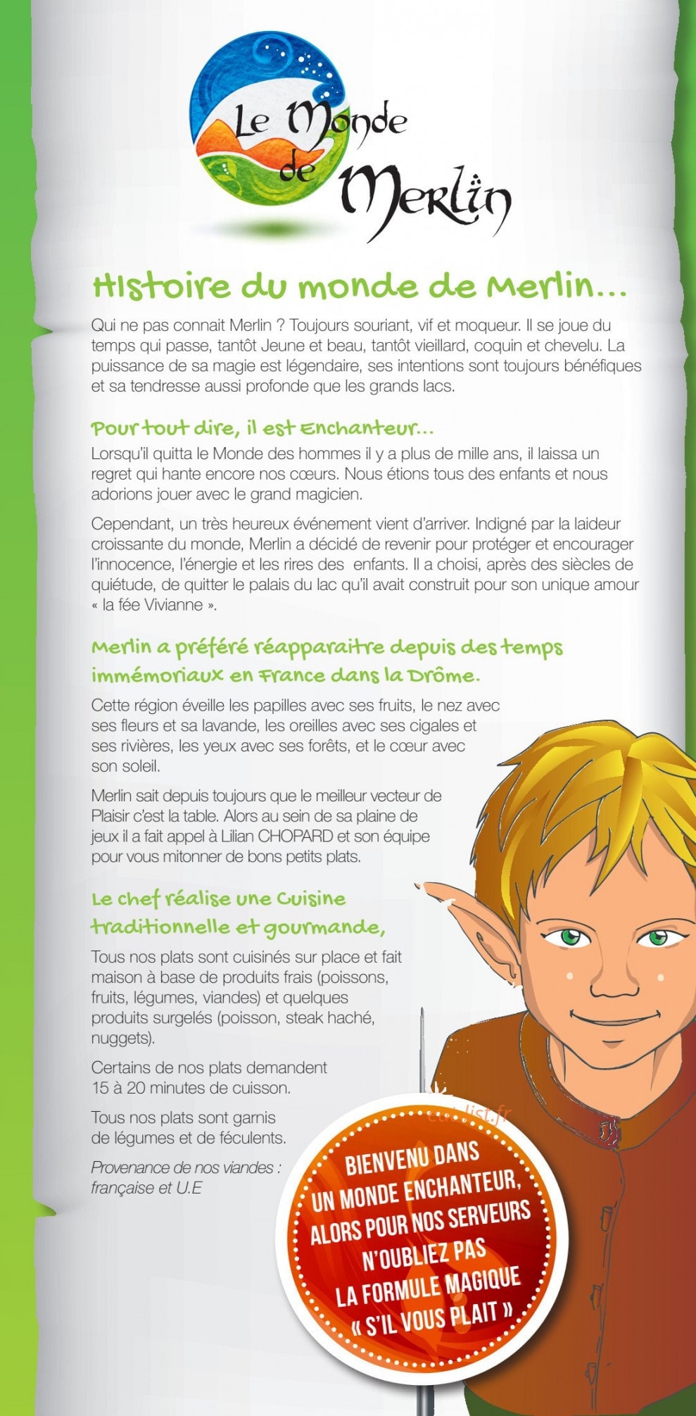 Le chaudron Gourmand — carte page 2