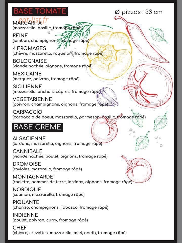 Pizza Valence — carte page 2