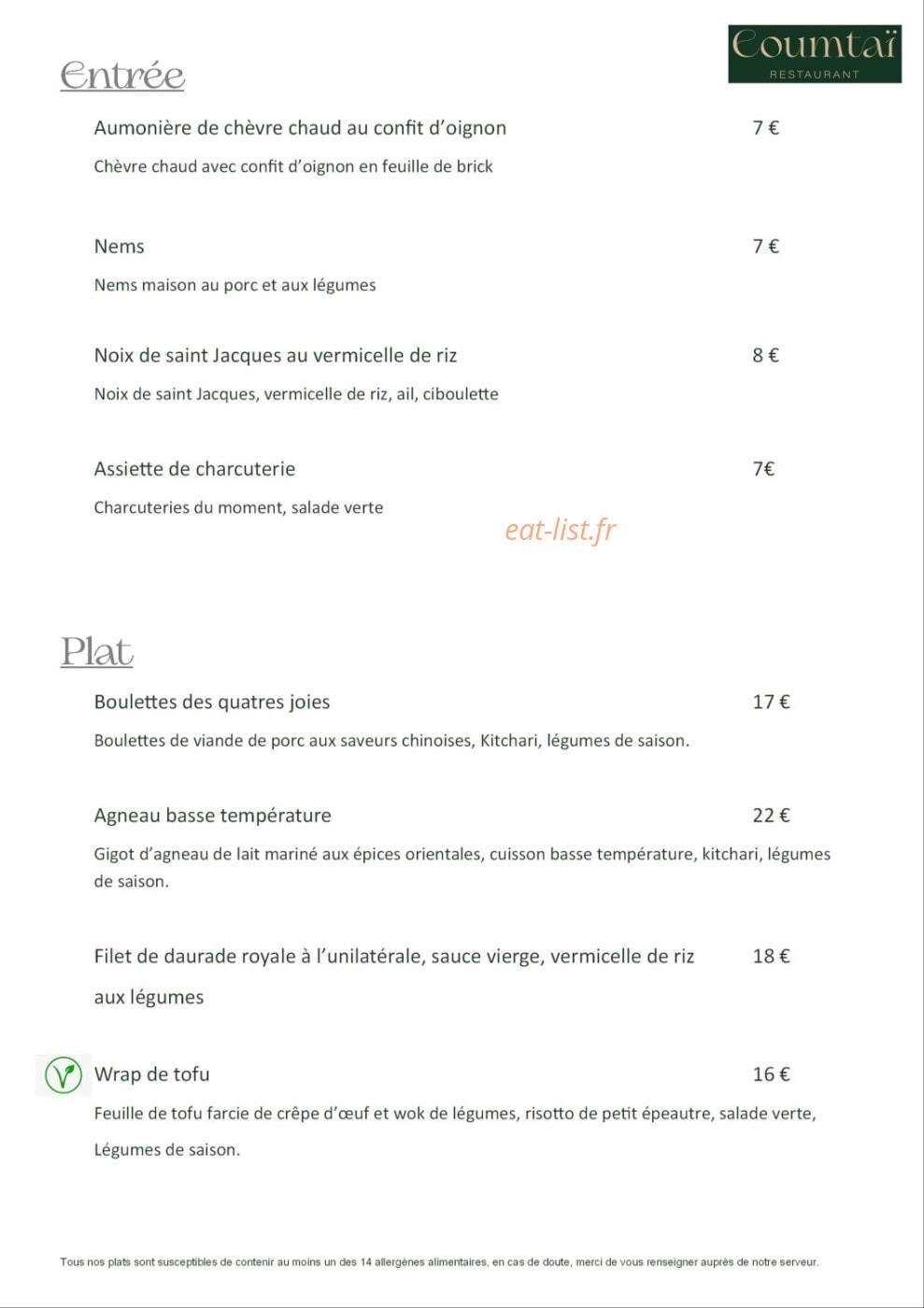 Coumtaï — carte page 1