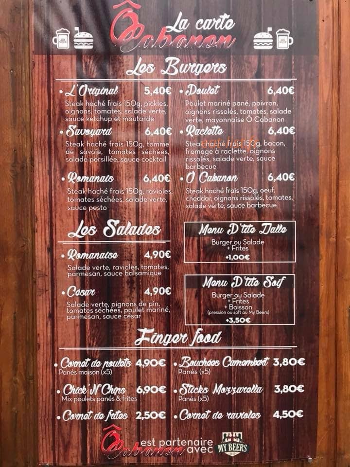 Ô’Cabanon — carte page 1