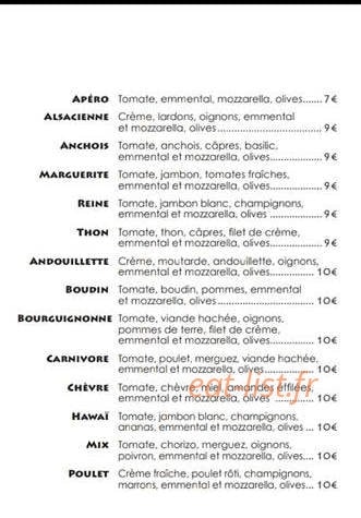 Pizz' à Mours — carte page 2