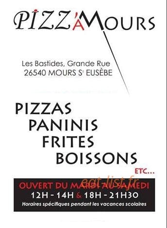 Pizz' à Mours — carte page 1