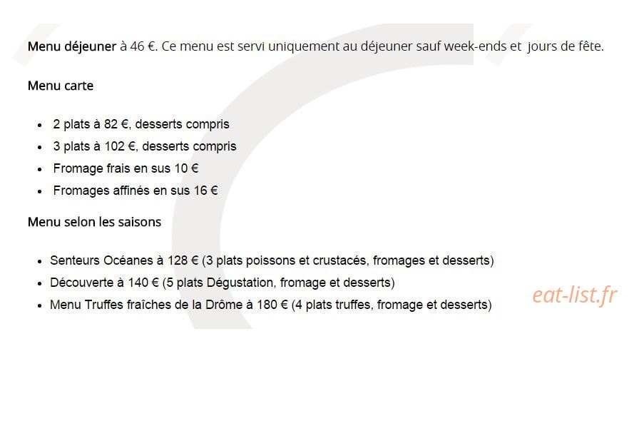 Les Cèdres — carte page 2