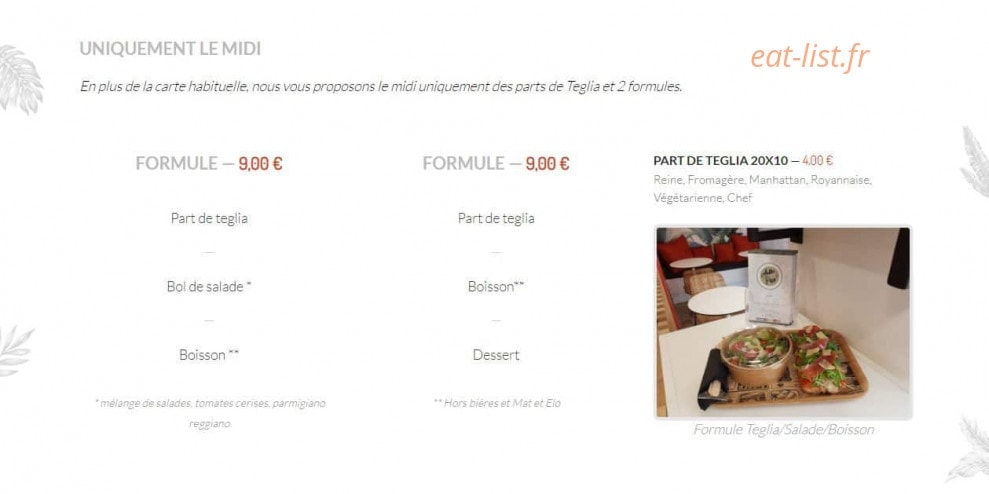 Antho Pizz' — carte page 3