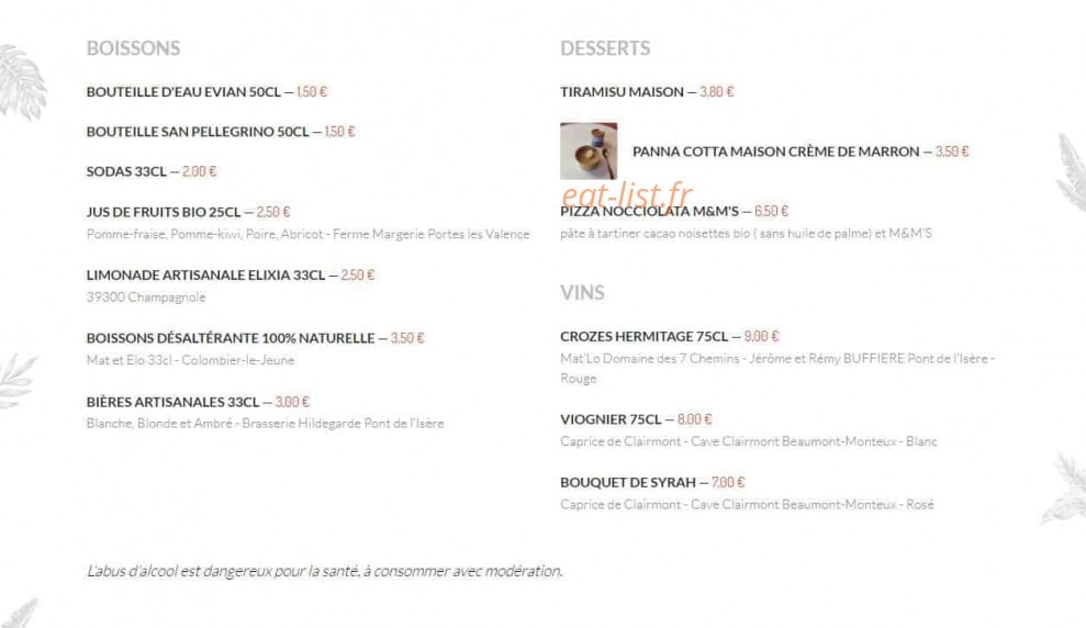 Antho Pizz' — carte page 2