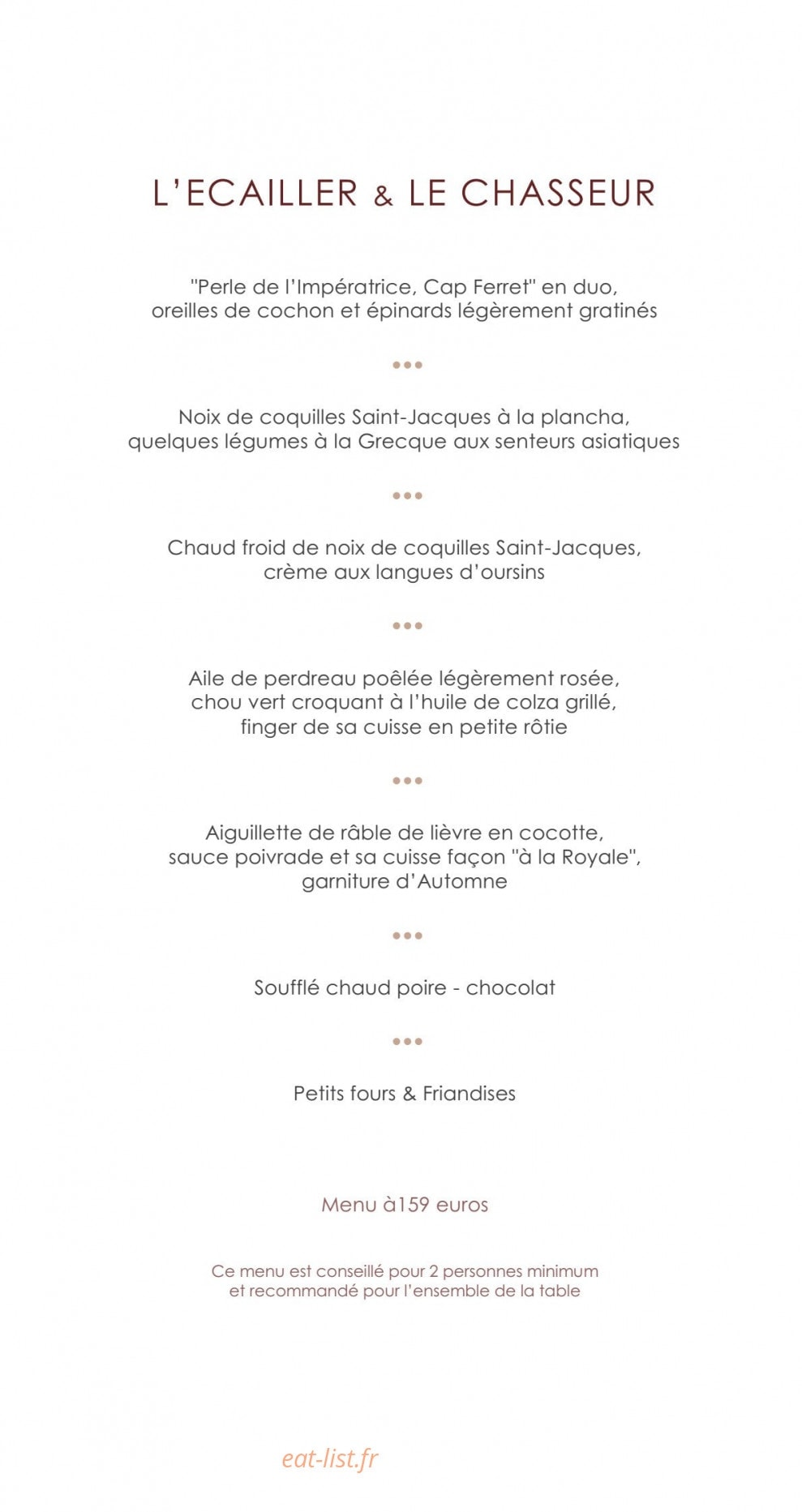 La Grande Table — carte page 3