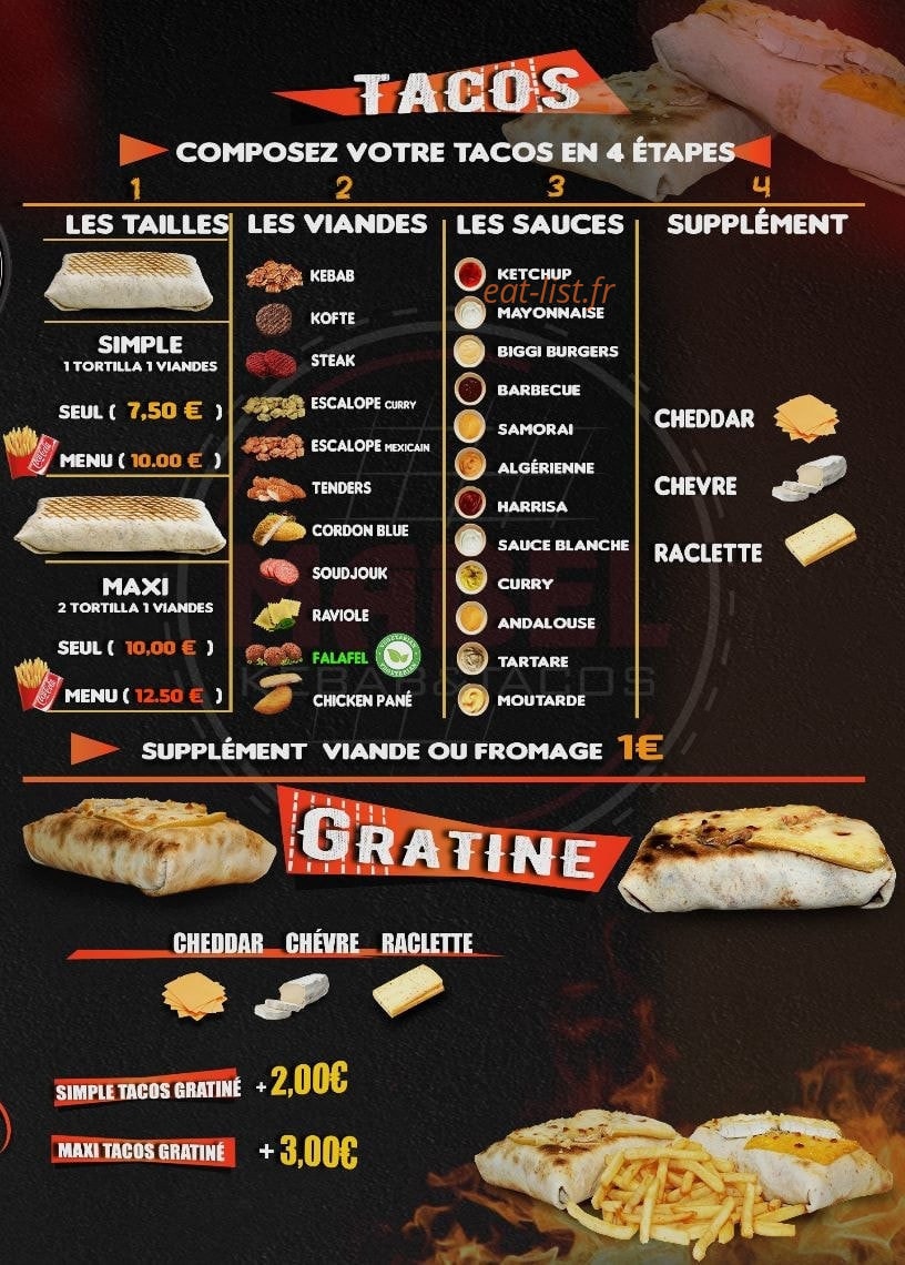 Mabel Kebab Tacos — carte page 3