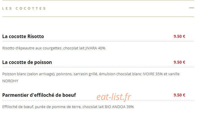 Comptoir Porcelana — carte page 2