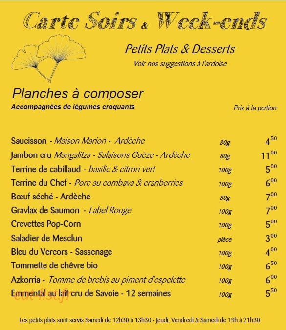 Ferraton Père & Fils — carte page 1