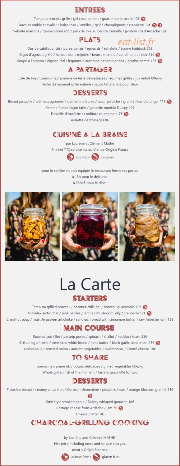 La Cage Aux Fleurs — carte page 1