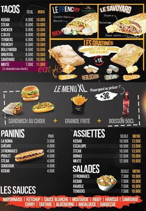 Pacha Kebab — carte page 4
