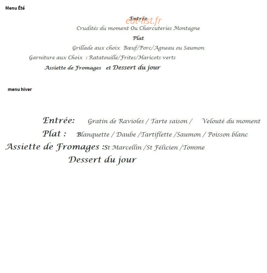 L'Acacia — carte page 1