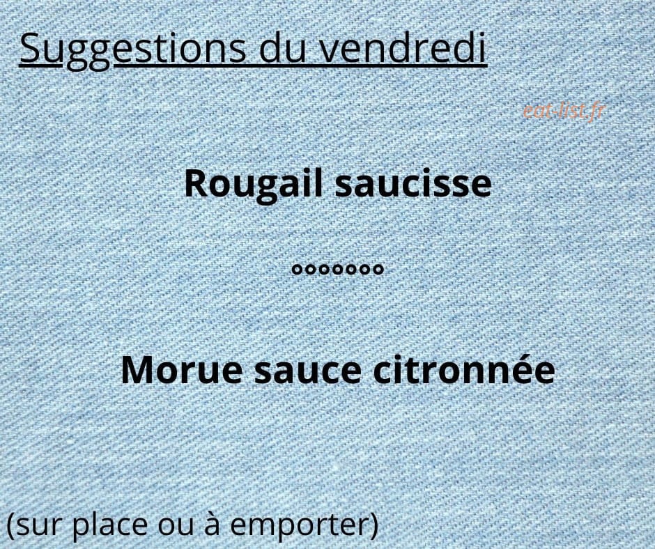 Aux Gouts Du Jour — carte page 1
