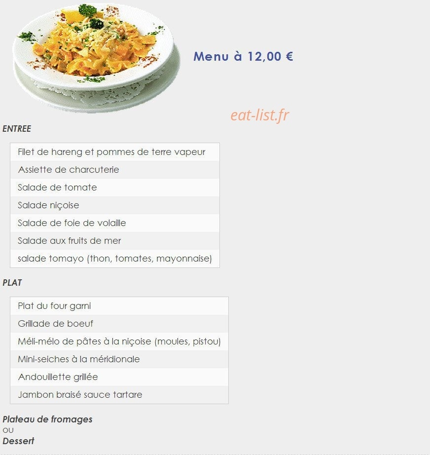 Brasserie de la Croix d'Or — carte page 3