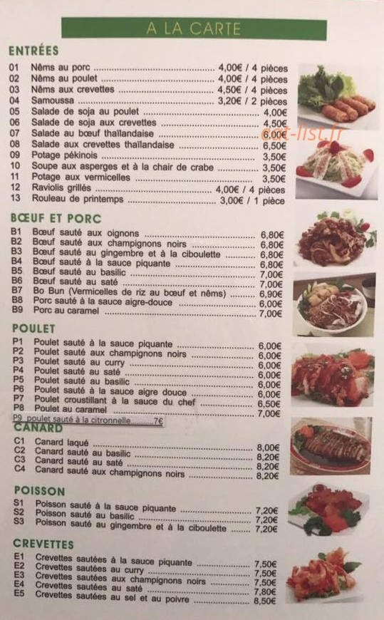 Chez Chen — carte page 2