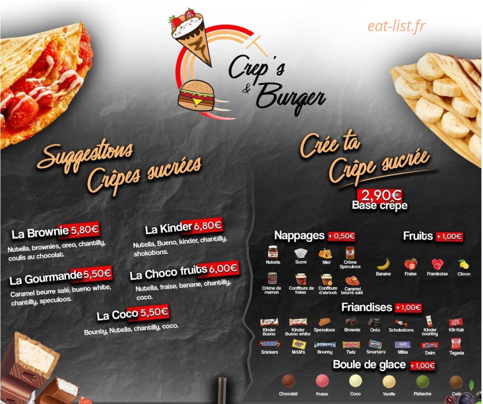 Crep's & Burger — carte page 2