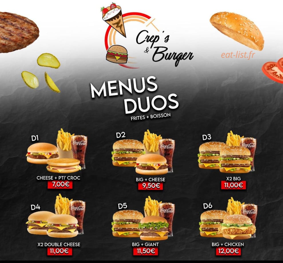 Crep's & Burger — carte page 4