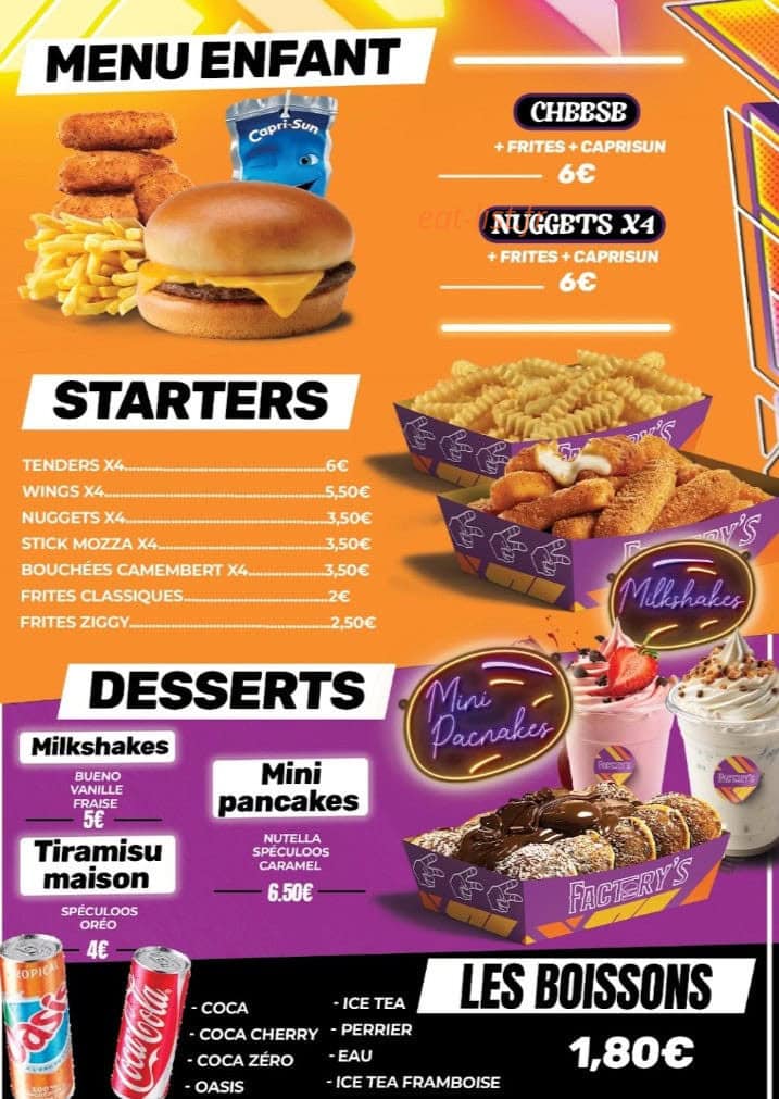 Factory’s — carte page 3