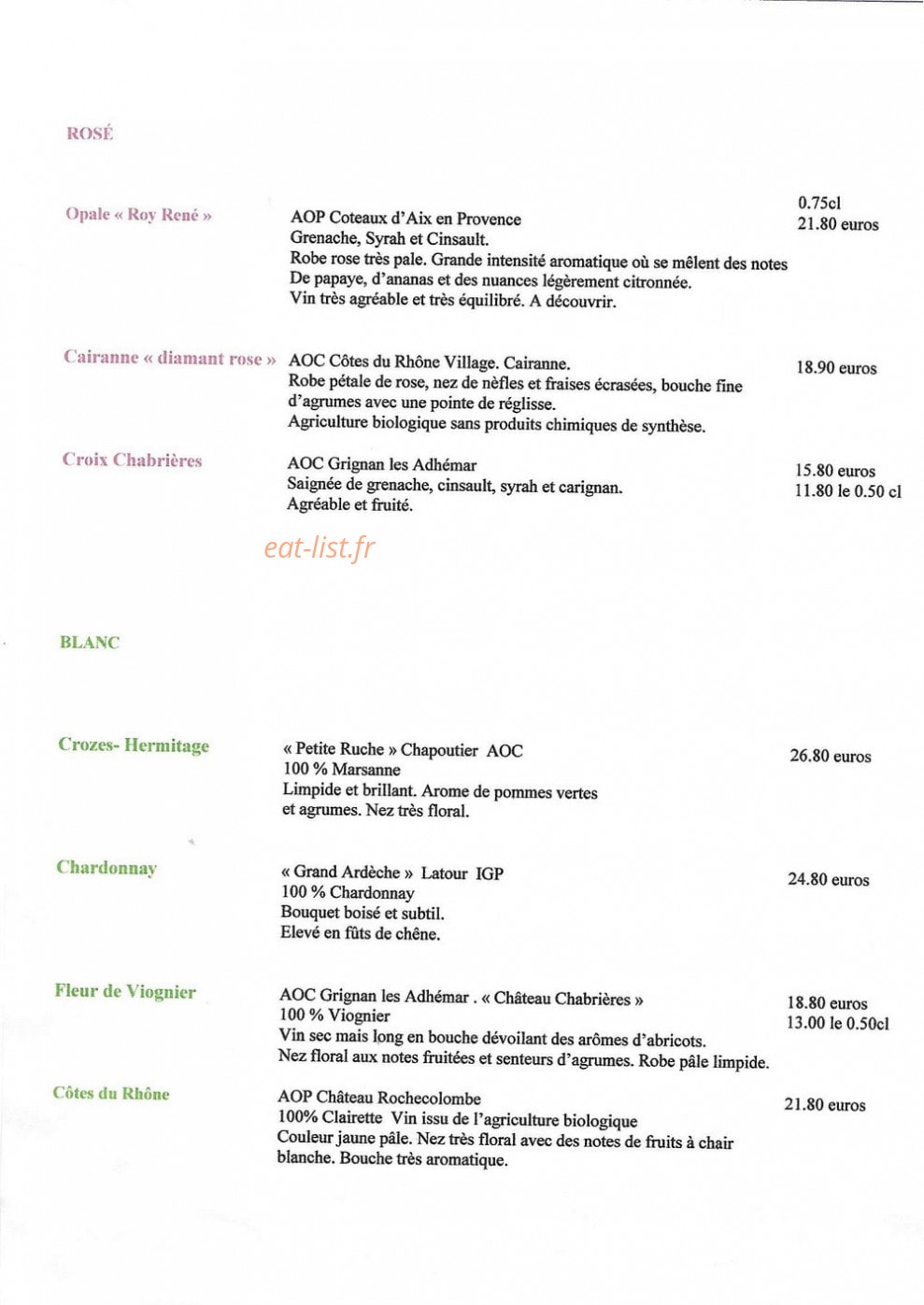 Fleur de Cel...& Huile D'oliv... — carte page 7