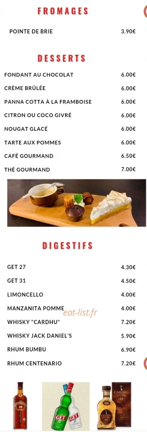 La Brasserie — carte page 2