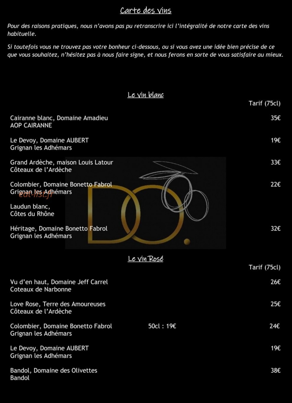 Le Domaine des Oliviers — carte page 7
