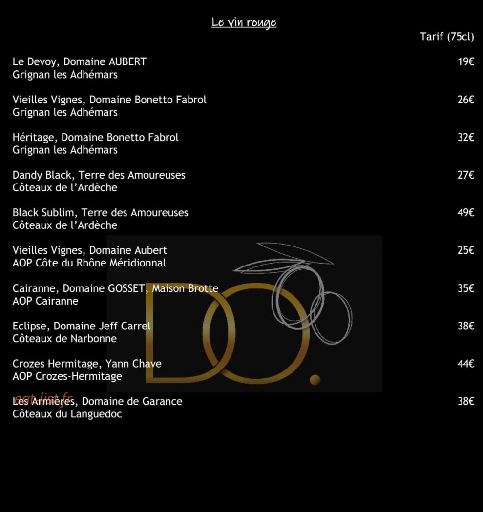 Le Domaine des Oliviers — carte page 8