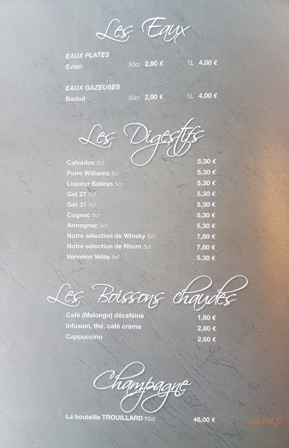 Le Douglas Grill — carte page 7