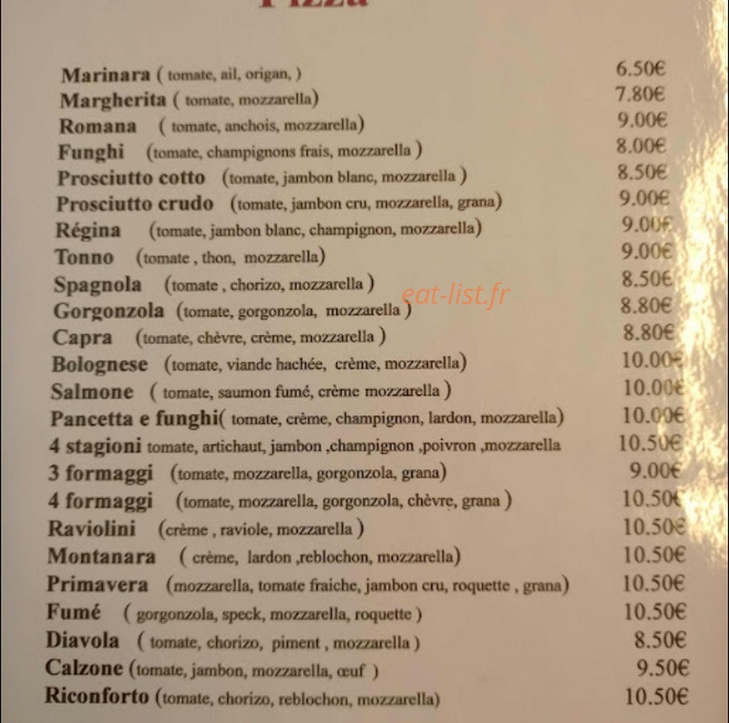 Le Napoli — carte page 1