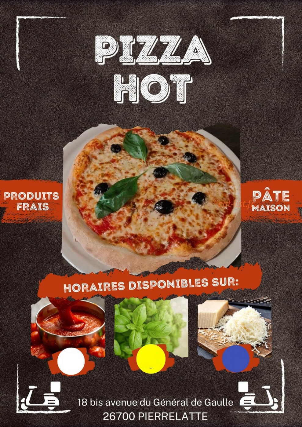 Pizza Hot — carte page 1