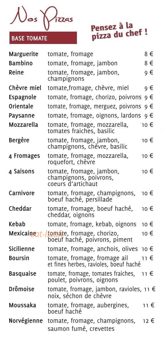 Ho' Resto de Piz' — carte page 1
