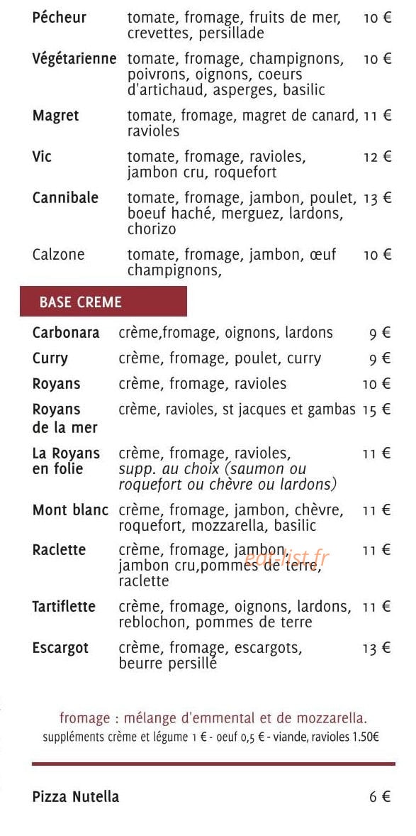 Ho' Resto de Piz' — carte page 2