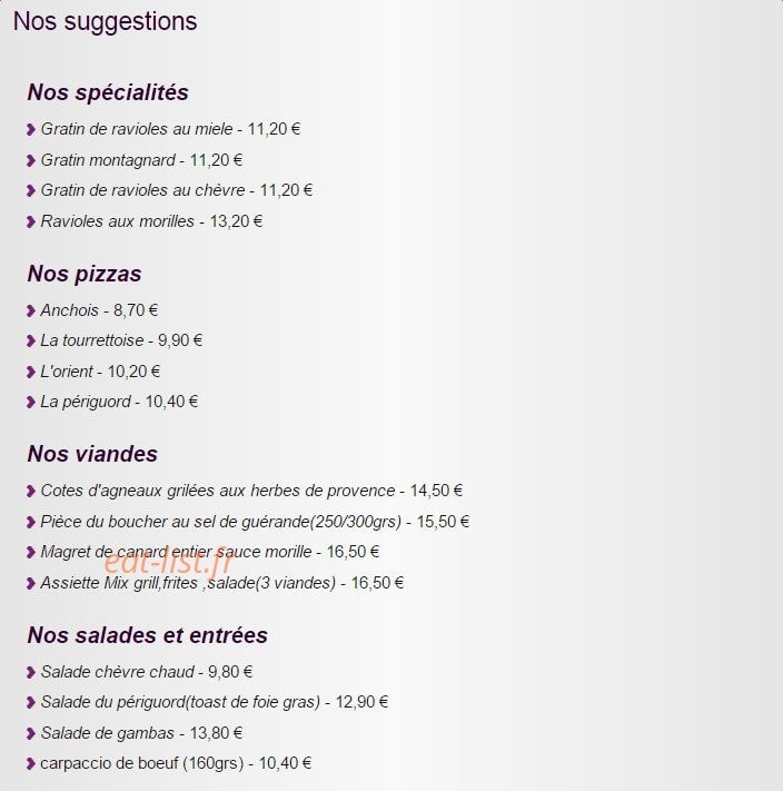 Les Lavandes — carte page 1