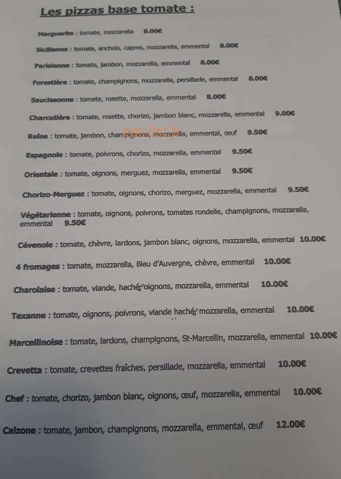 Le petit gourmand — carte page 1