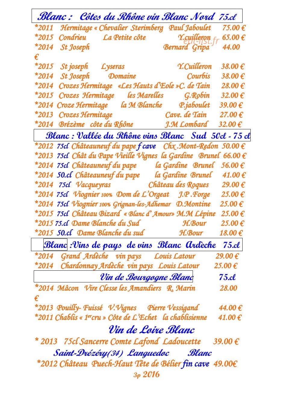 Le Prieuré — carte page 16