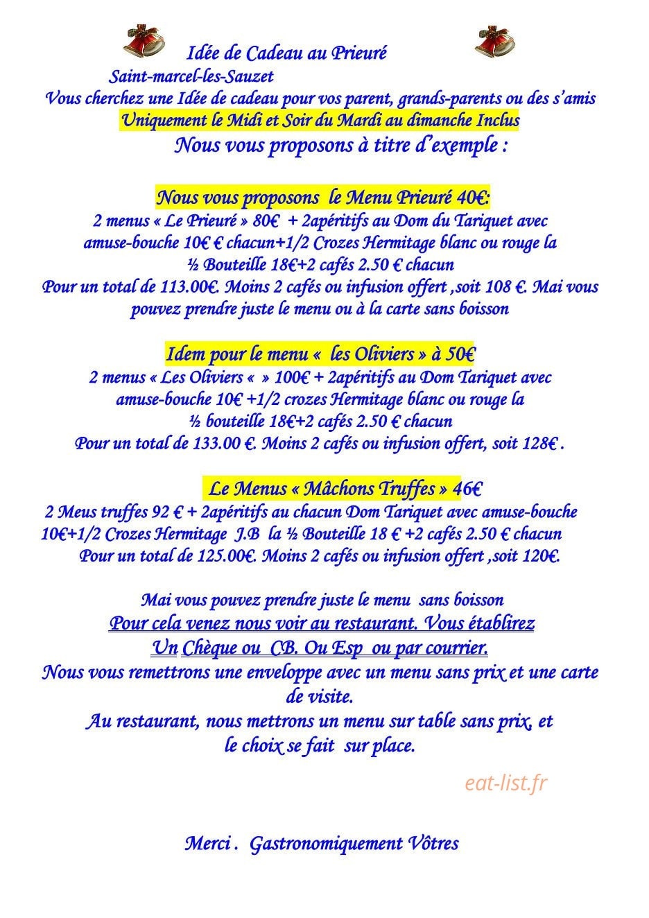 Le Prieuré — carte page 6