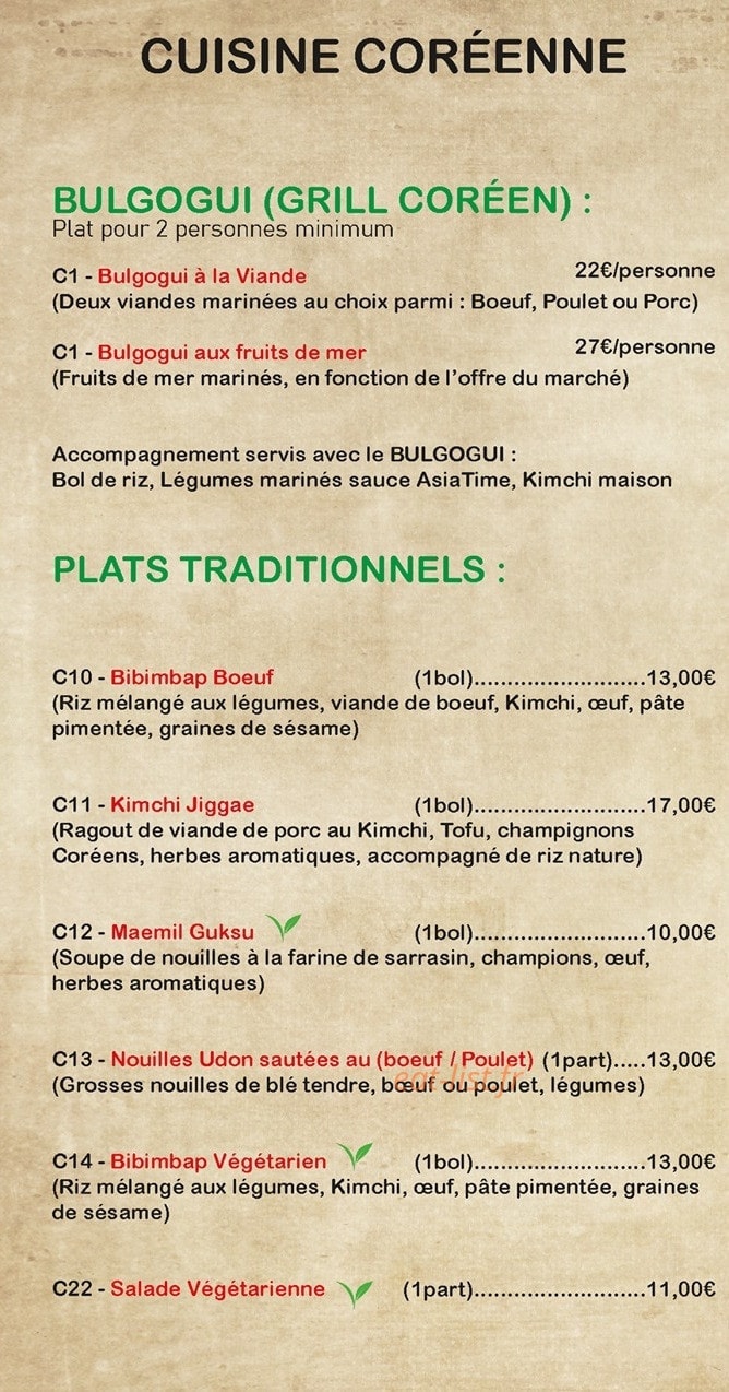 Asia Time — carte page 2