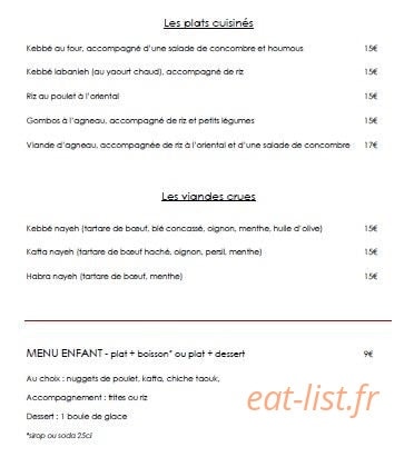 Restaurant Chez Georges — carte page 5