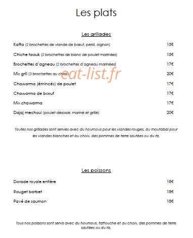 Restaurant Chez Georges — carte page 4