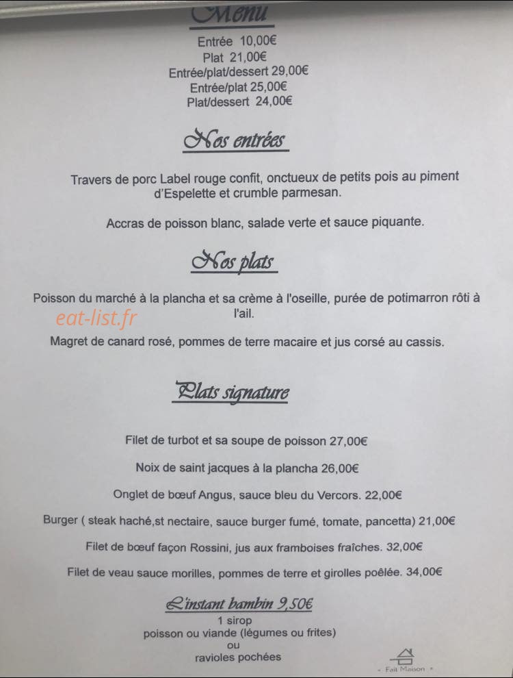 L'instant présent — carte page 1