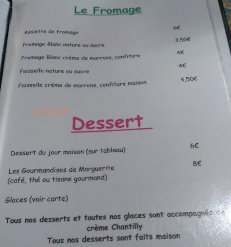 La Marguerite — carte page 2