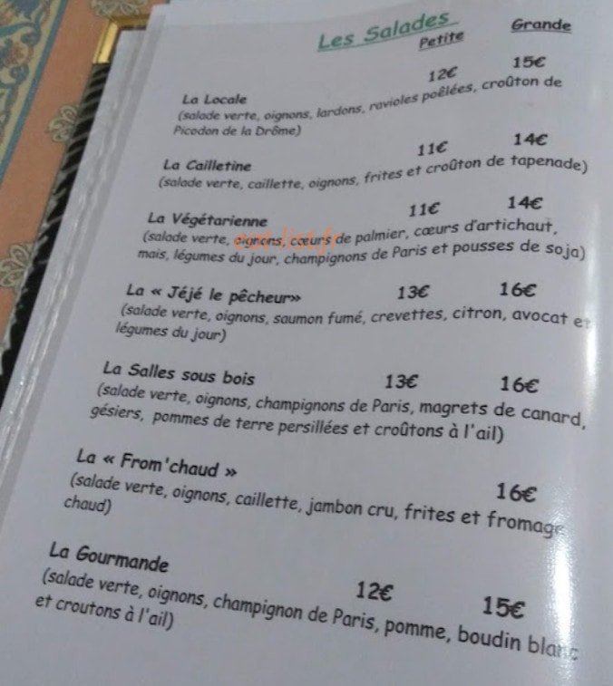 La Marguerite — carte page 1